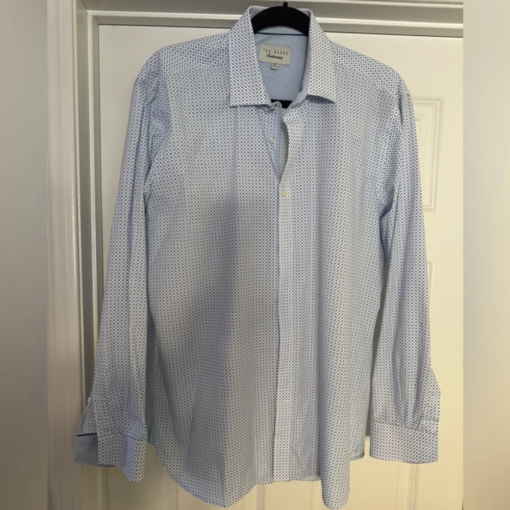 Mens Ted Baker button down shirt 16.5 / 34-35 - Picture 1 of 8